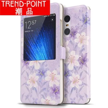 Xiaomi Redmi Note 4X чехол с мультяшным рисунком из искусственной кожи защитный Fundas для
