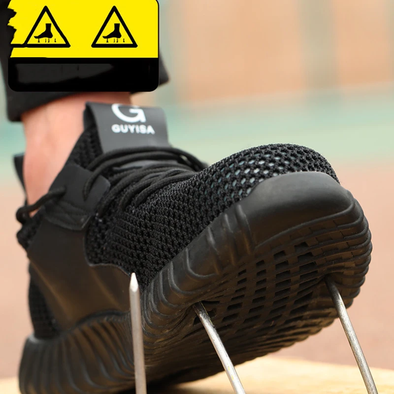 Обувь для страхования труда мужская летняя Нескользящая дышащая удобная Рабочая