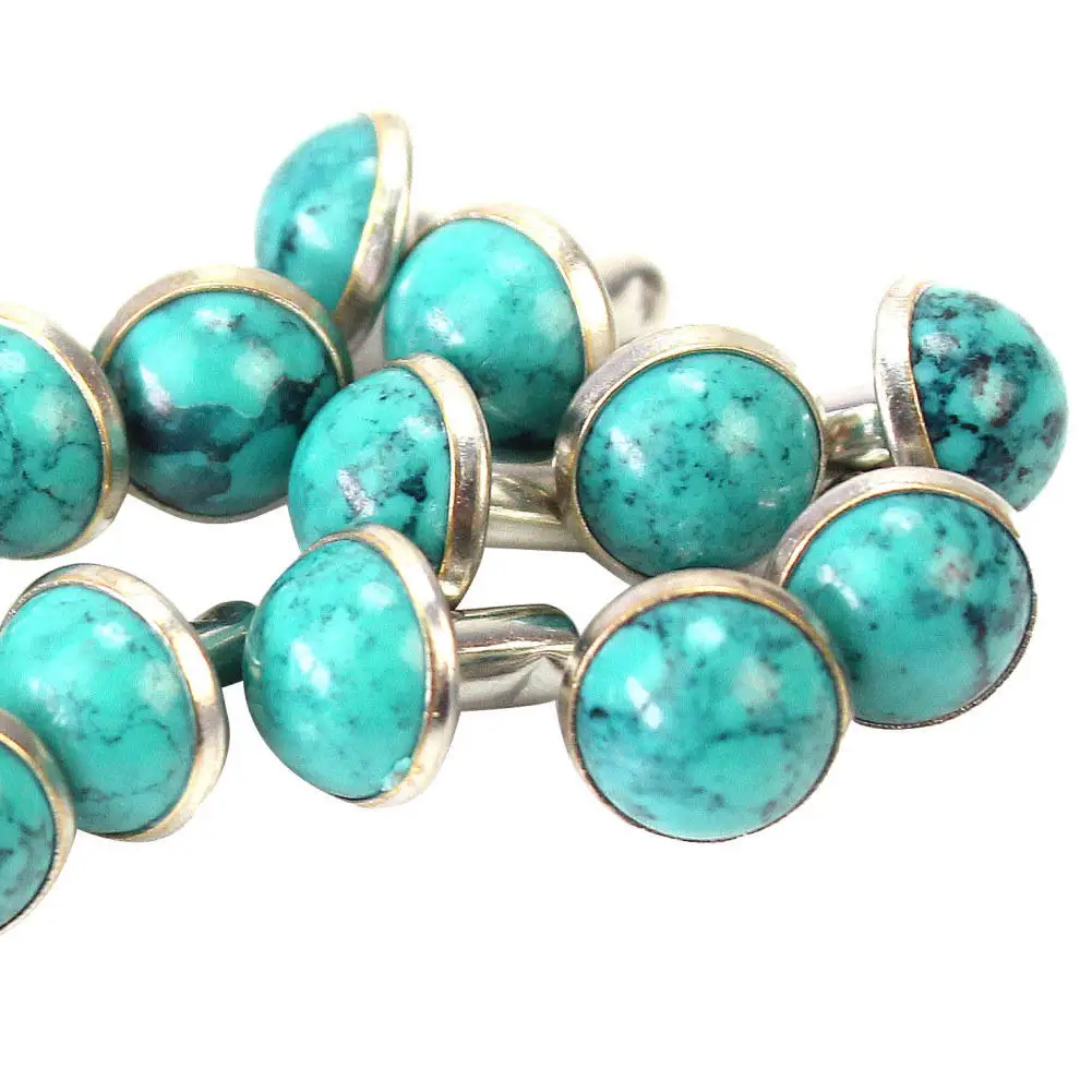 20 пар бирюзовых украшений заклепки панк-шпильки шипы для одежды сумок обуви