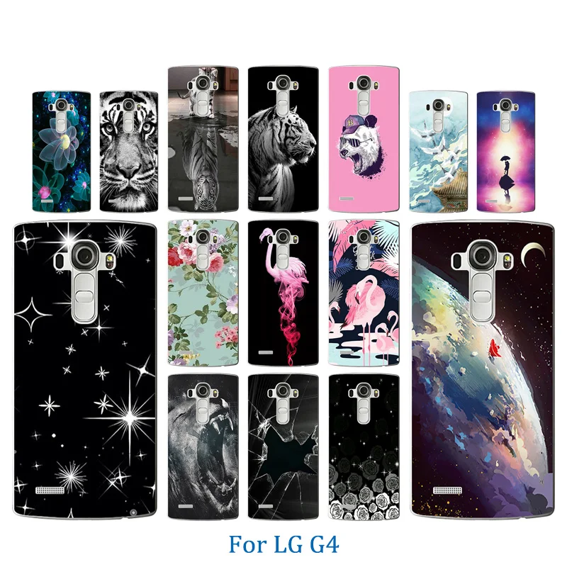 Для LG G4 Чехол класса люкс задняя крышка ТПУ с рисунком Тигр для H810 H815 F500 F500K F500L