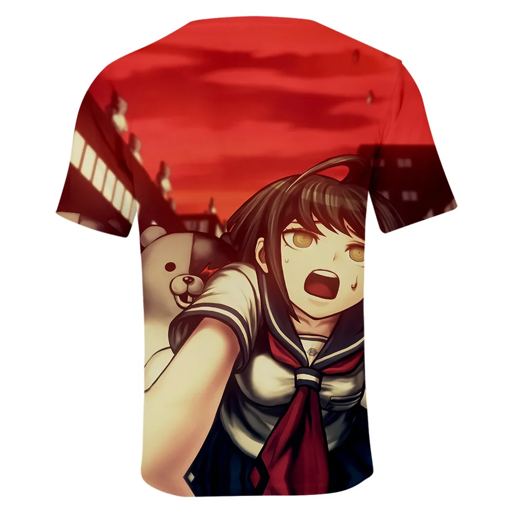 Danganronpa футболка для мужчин женщин детская футболка Косплей Монокума одежда аниме одежда