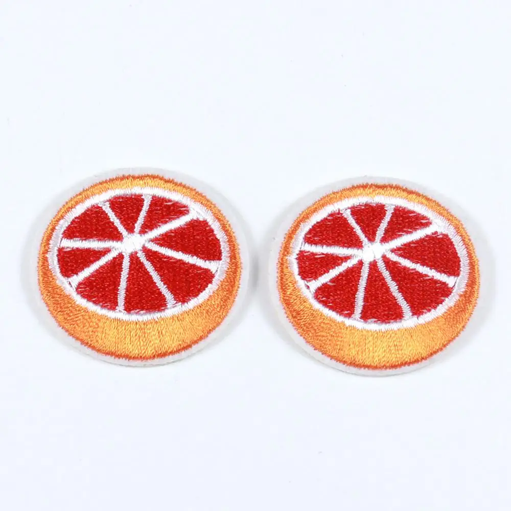2 шт. красивая оранжевая вышивка горячий утюжок на наклейке ручной работы DIY