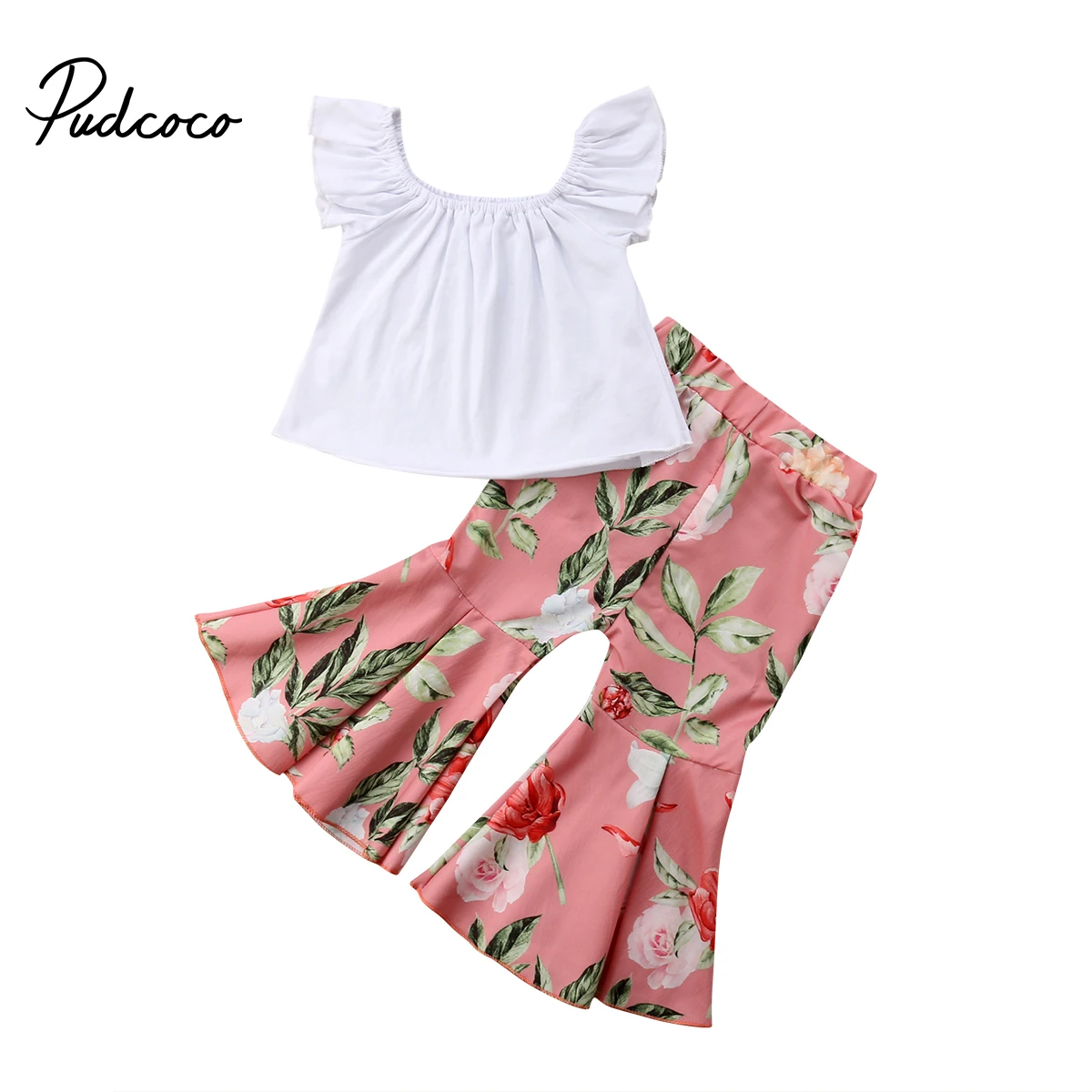 Новинка 2018 брендовая одежда для маленьких девочек футболка топы + длинные