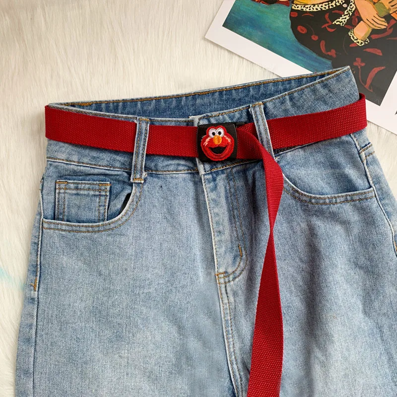 2019 Горячая продажа пояс Улица Сезам полиэстер fabirc двойная Пряжка squ | Аксессуары