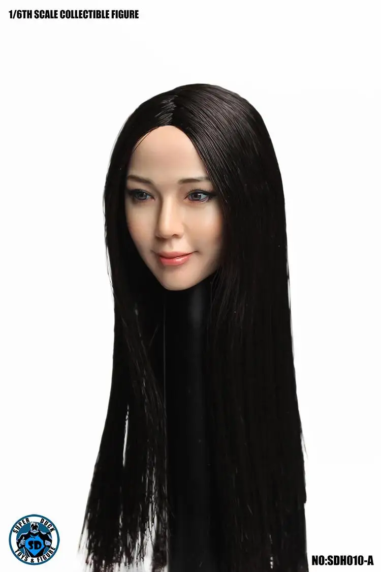 1/6 Asian Female Head Sculpt SUPERDUCK SDH010A B C For PHICEN TBLeague Figure