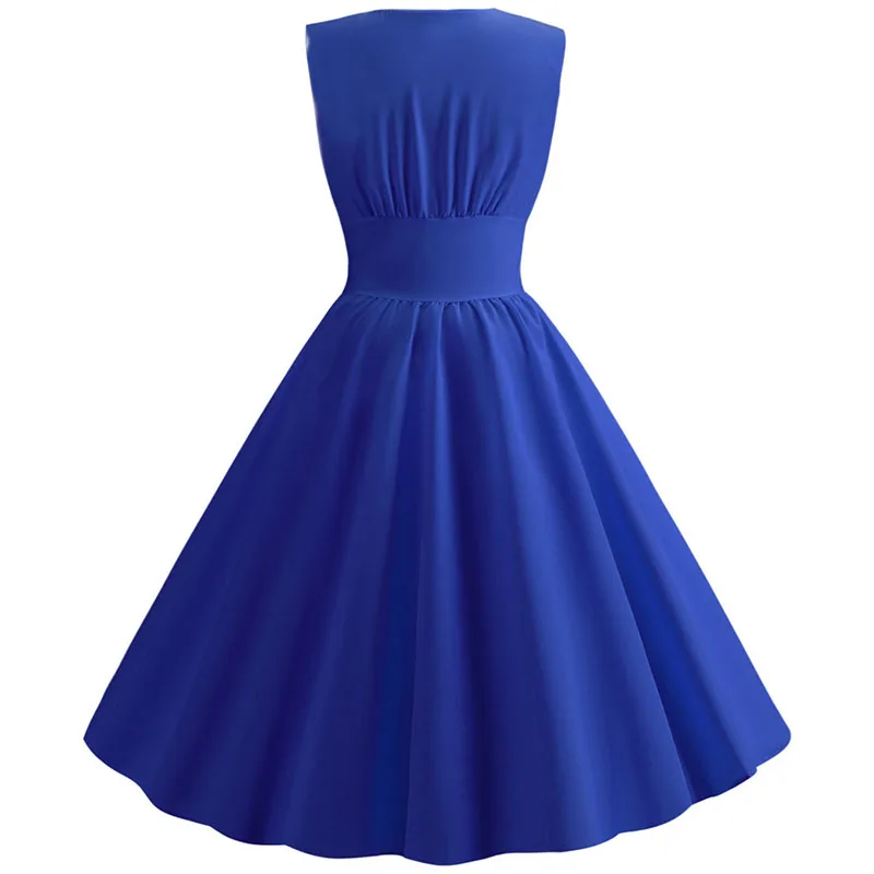 Летнее платье Для женщин Винтаж элегантные однотонные Цвет A-Line платье Robe Femme Повседневное v-образным вырезом и офисные вечерние миди платье туника размера плюс