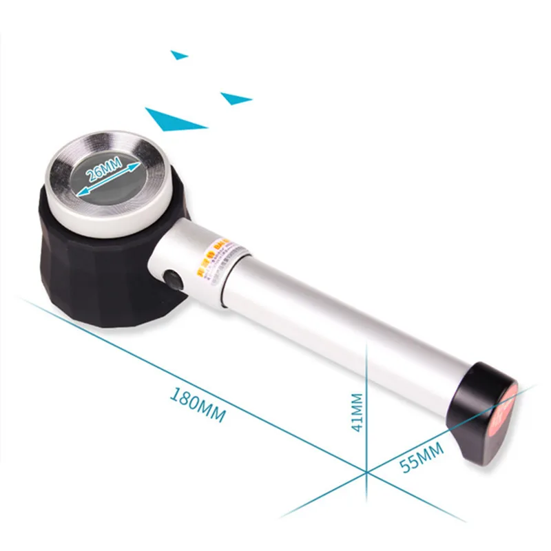 

New portable 45X magnifier Magnifying glass with light Detachable reading engraving jewelry glasses loupes