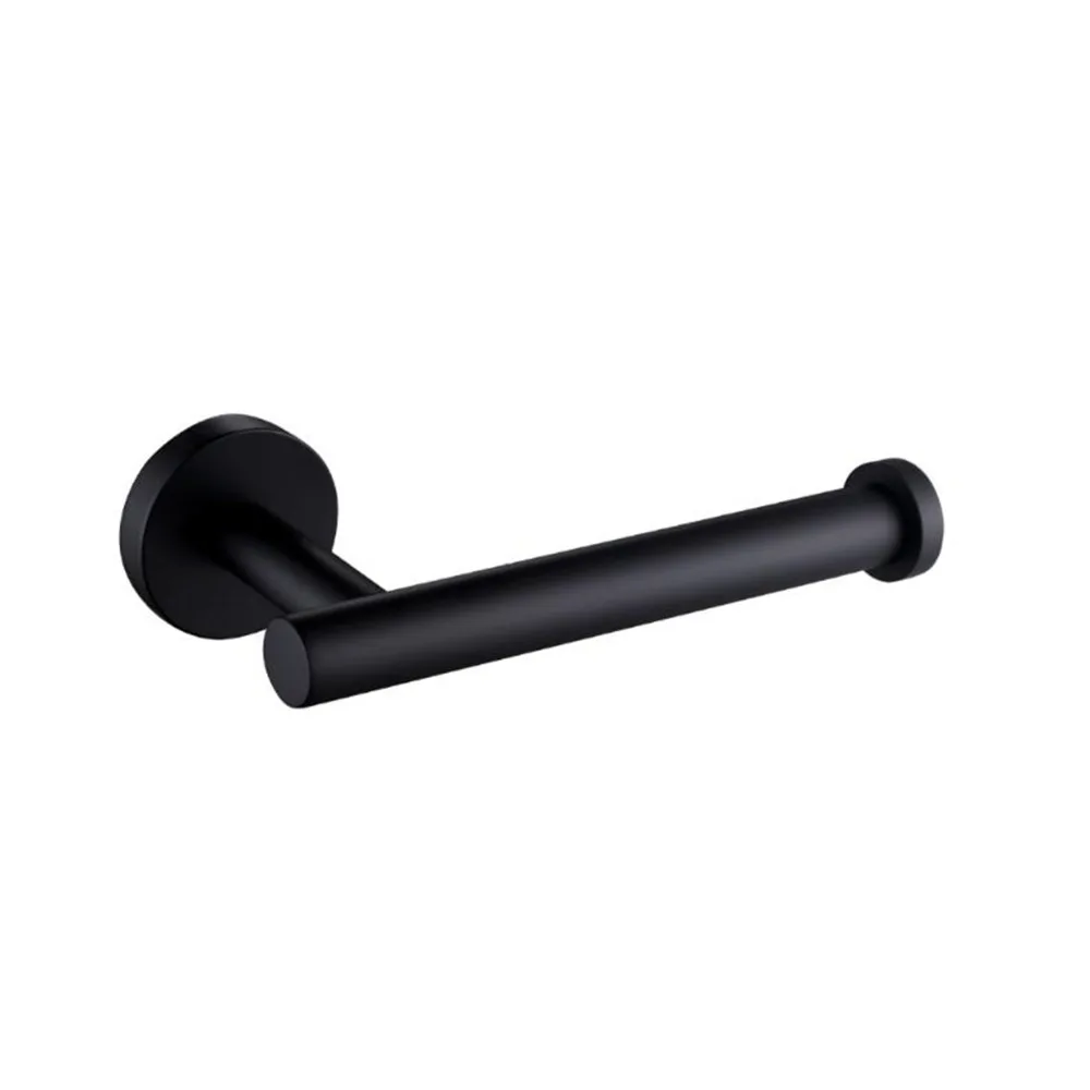 

Matte Black SUS 304 Stainless Steel Toilet Paper Holder Bathroom Toilet Roll Holder Towel Ring Rack Bathroom Accessories