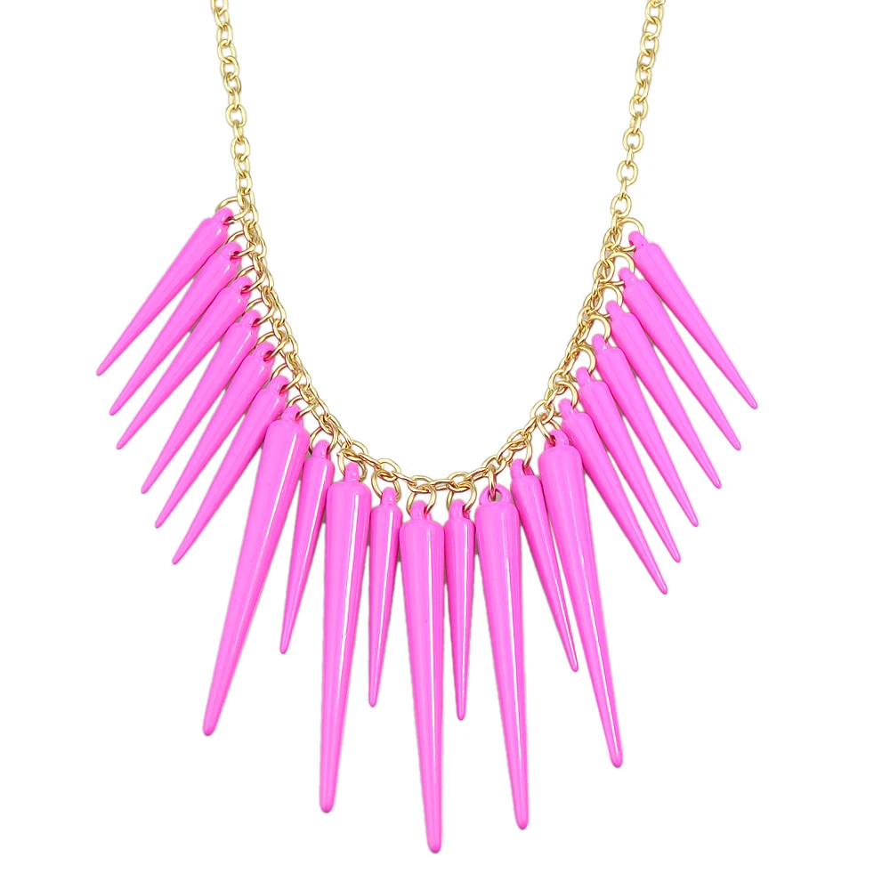 Стимпанк кулон Цепочки и ожерелья Золото-Цвет серебро Цвет Сеть Спайк Макси