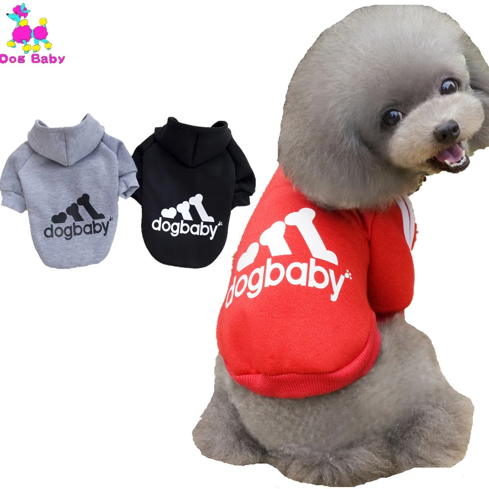 

DOGBABY Sport Style Dogs Hoodies Autumn Winter Pet Clothing For Yorkshire Terrier Dogs 100% Cotton Cat Clothes Warm Dog Outfit