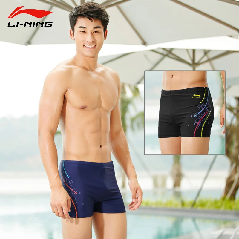 2018 новые LI-NING плавки мужские спортивные боксеры шорты Fina Профессиональные