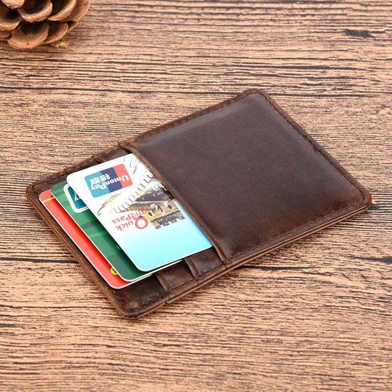 Мужской кошелек Бизнес держатель для карт банковской карты кожа корова пикап