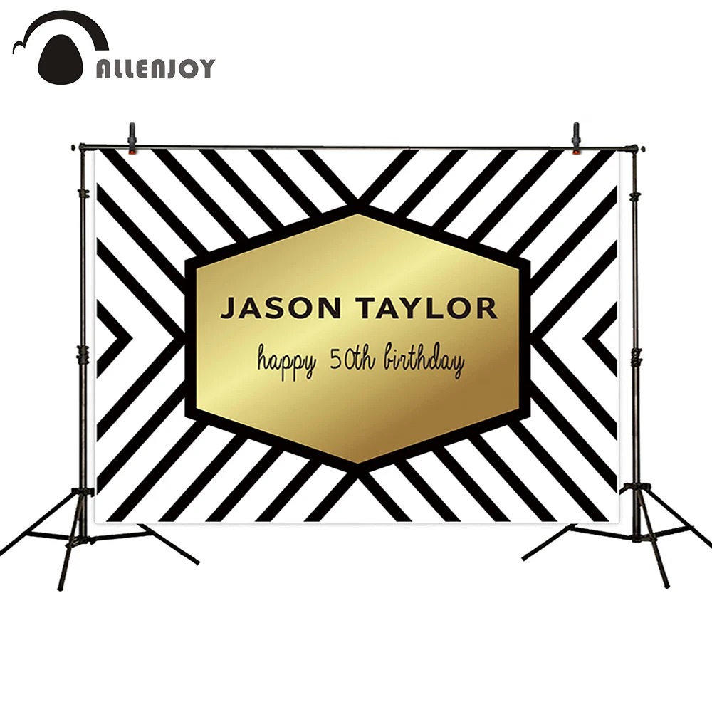 Allenjoy фотофоны для камеры портретная дверь фото белый черный шеврон золотой день