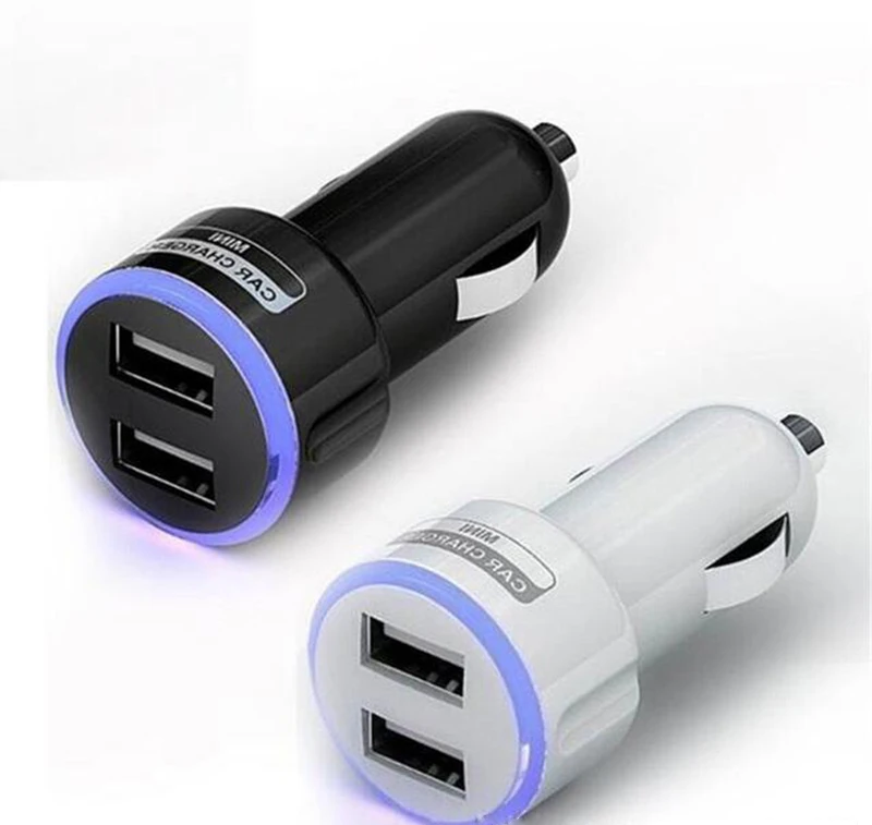 100 шт. Белый Черный светодиодный светильник 5 в 2 1 а два USB порта автомобильное