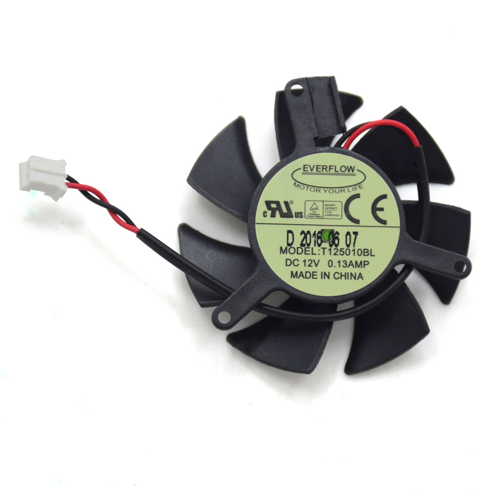 Новый оригинальный 47 мм Everflow T125010BL DC 12V 0.13AMP 2 0 2PIN 40 GV N620D3 кулер для видеокарты|graphics