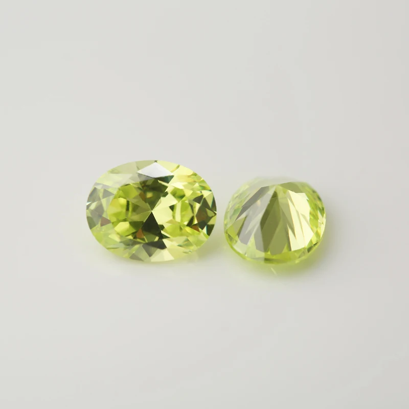 50PCS 3x4~10x12mm Oval Shape Brilliant Cut AAAAA Apple Green Color Loose Cubic Zirconia Gems CZ Stone For Jewelry Diy | Украшения и