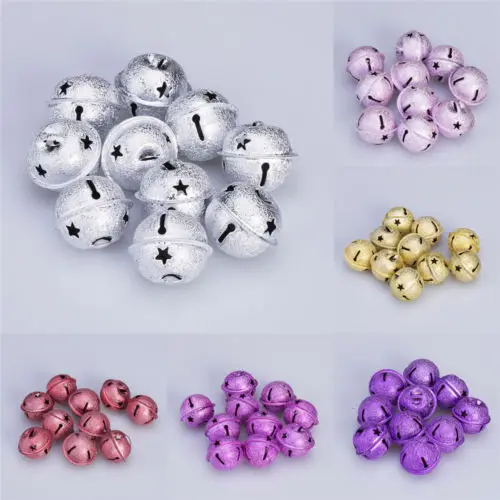 10 шт. блестящая рождественская подвеска с бубенчиками Матовые Рождественские