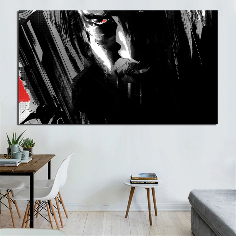 Keanu Reeves мужские пистолеты John Wick Chapter 2 художественный холст постер картина маслом