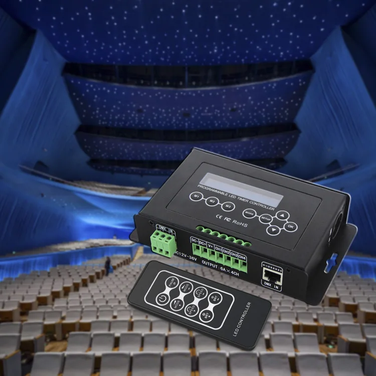 Программируемый потенциальный DMX 512 контроллер входного сигнала выход 6A x 4CH RGB/RGBW
