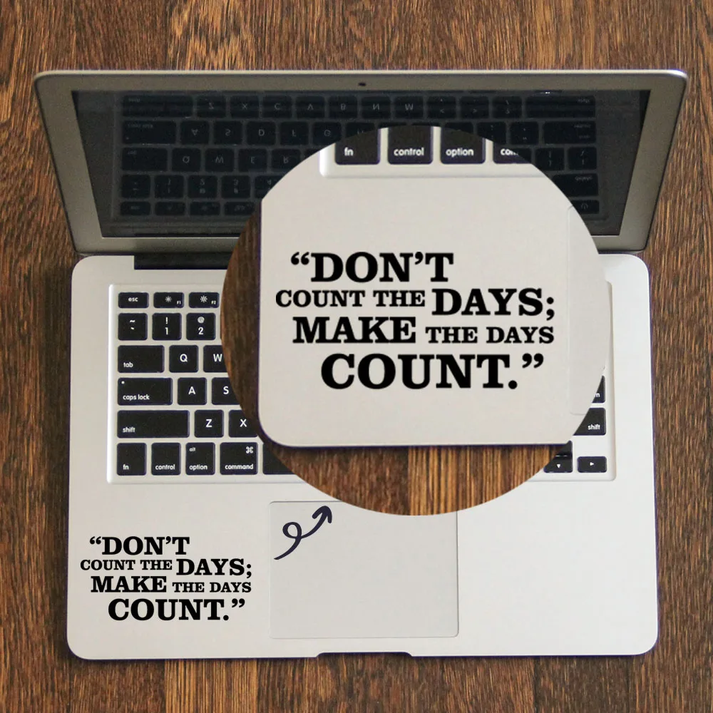 Cherish Time Quote Наклейка для трекпада MacBook Air Pro Retina 11 12 13 15 дюймов Mac Mi Surface Book Touchpad Skin