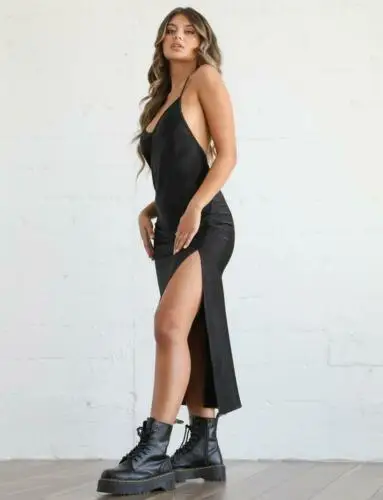 Leopard Print Summer New Women Deep V-Neck Long Sexy Dresses High Slip Maxi Dress Evening Party Beach Sleeveless Sundress | Женская