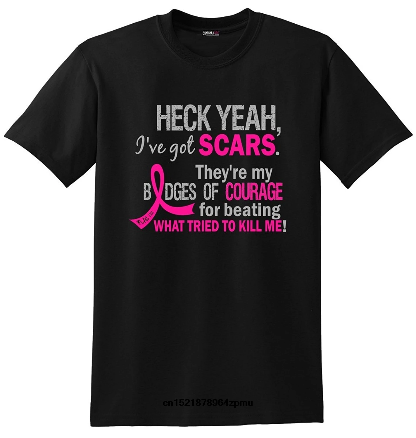 Мужская футболка с рубцами раком груди унисекс черная новинка футболка|Мужские