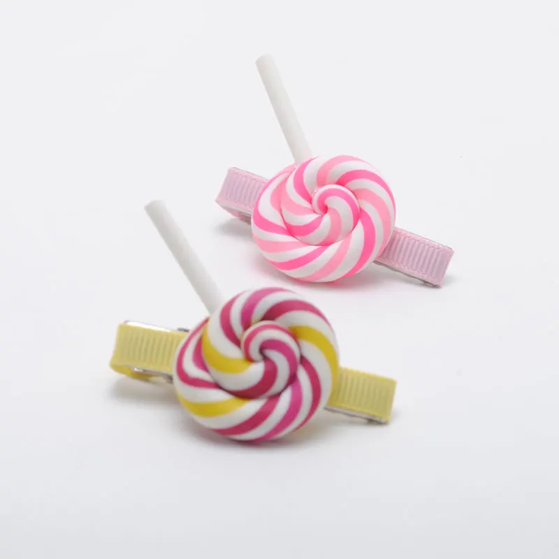 1 шт. аксессуары для волос заколки в летнем стиле модная Радужная Заколка-леденец