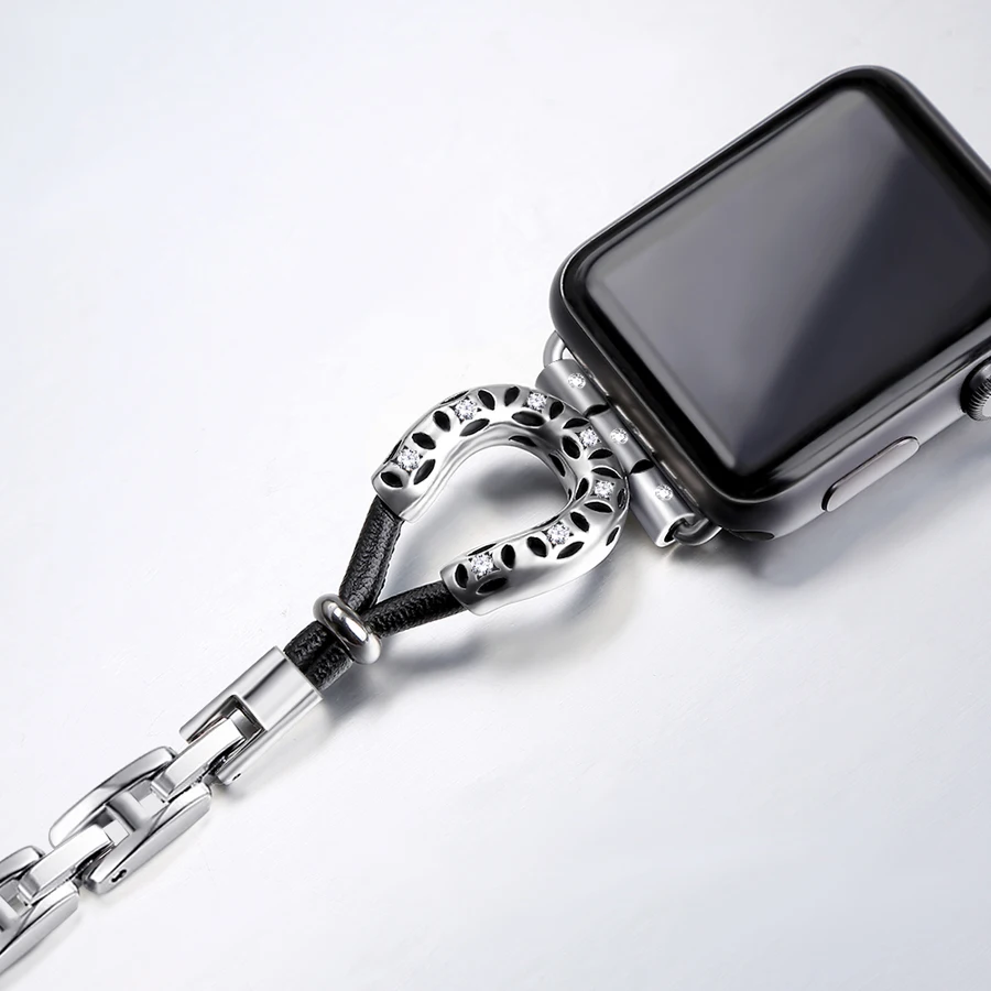 Ремешок из нержавеющей стали для Apple Watch band 38 мм/42 мм роскошный сменный Браслет iwatch