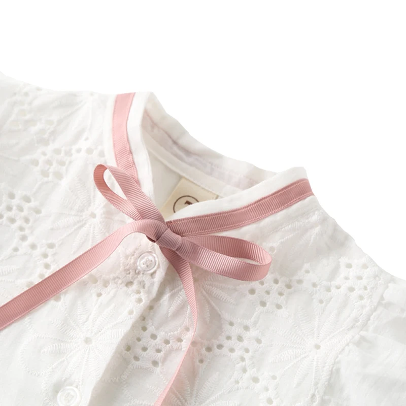 AmyaBaby 2018 летняя детская одежда Комплекты с шортами для девочек полые Блузка штаны