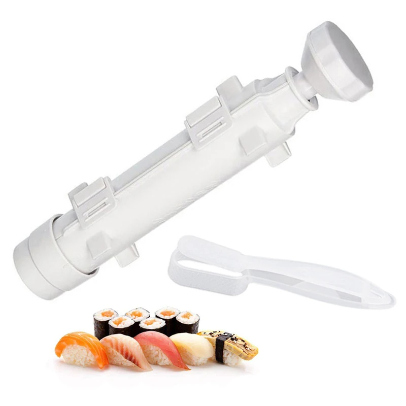 Sushi Mold Set Роликовая форма для суши, Набор для изготовления роллов, суши Базука, рисовое мясо, овощи, сделай сам, кухонные инструменты - Цвет: Sushi Mold Set