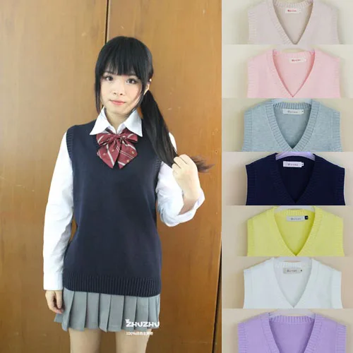 Женский свитер без рукавов с V-образным вырезом | Женская одежда