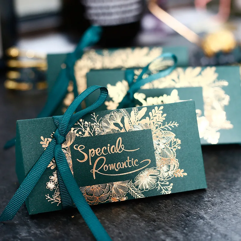 Зеленые коробки для конфет свадебные коробка свадебных Высококачественная