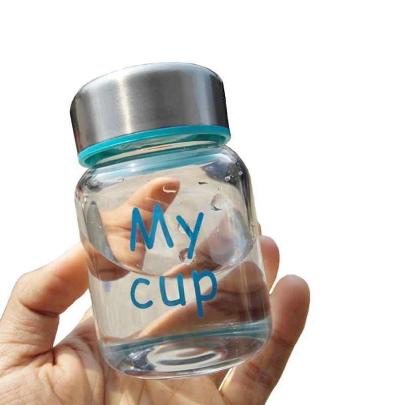 

150ml Mini Glass Water Bottle High Temperature Resistant Borosilicate Glass Water Bottle For Kids Cute Small Glass Bottle