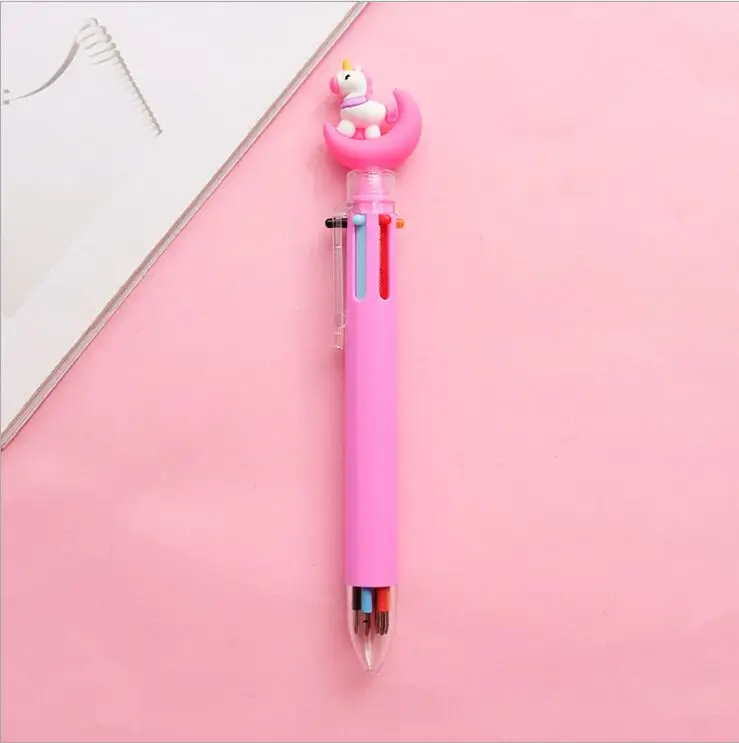 E 1 шт 10 видов цветов Kawaii милые Единорог шариковая ручка граффити рисунок раскрашенный шар шариковая гелевая ручка для детей школьные канцелярские принадлежности - Цвет: E