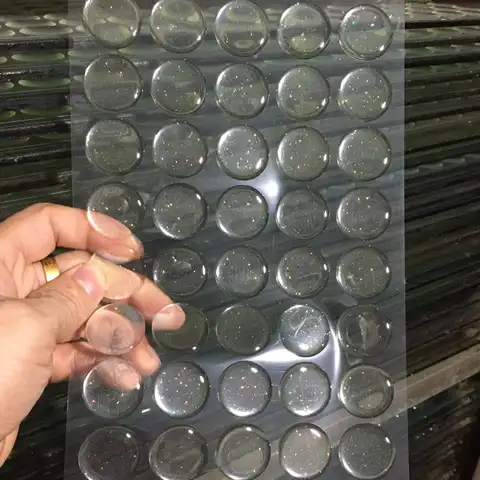 Круглые прозрачные/блестящие наклейки из эпоксидной смолы, 16/20/25 мм, 100 шт.