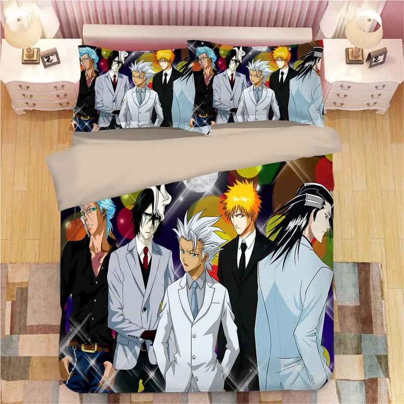 2 BLEACH Kurosaki Ichigo Комплект постельного белья, пододеяльник, наволочки, мультяшное аниме одеяло, Комплект постельного белья s, постельное белье, постельное белье(без простыни - Цвет: 2