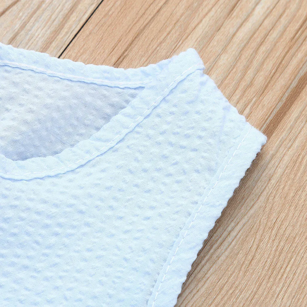 ARLONEET 2019 New summer babys Dress Toddler Infant Baby Girls Solid Sleeveless Vest Princess Belt Outfits Set Z0207 | Мать и ребенок