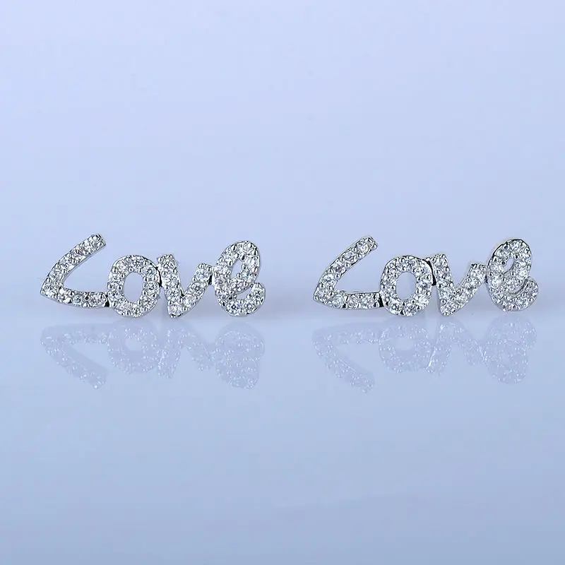Новое поступление 2016 модные ювелирные изделия алфавит любовь цвет белого золота