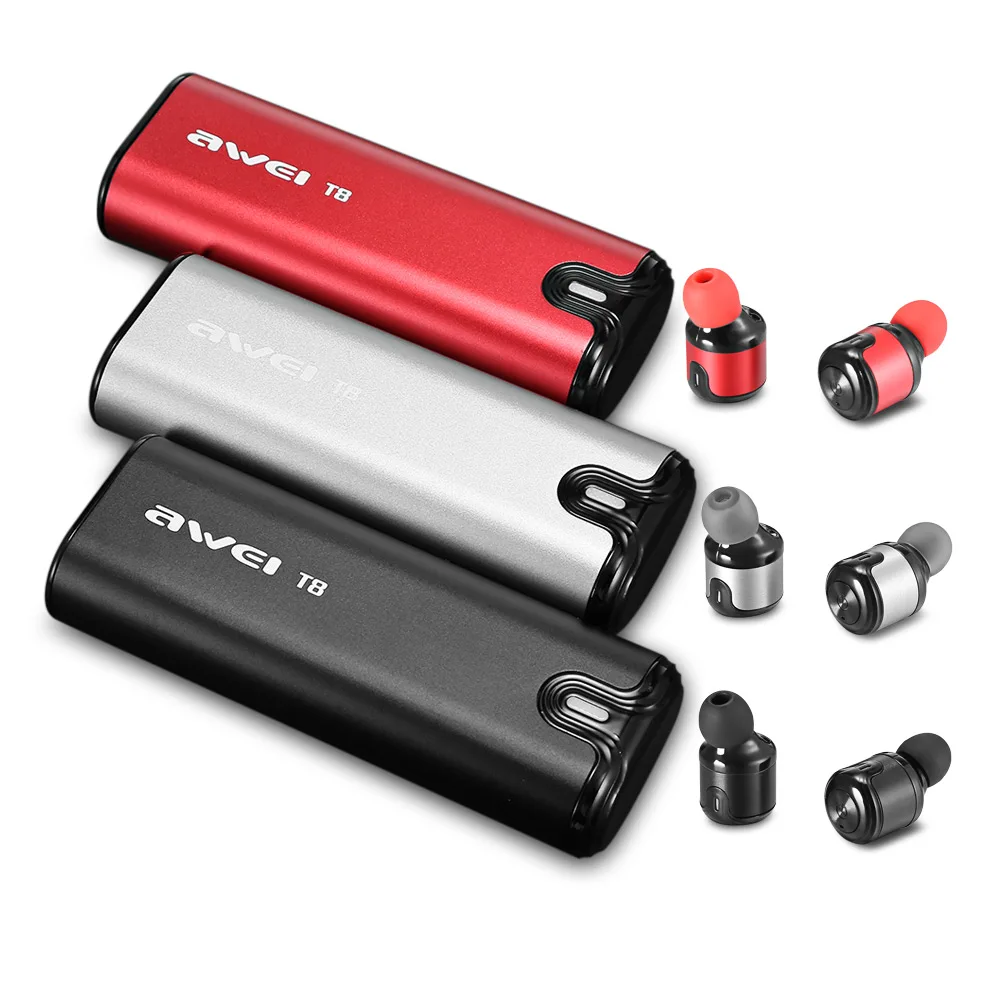Оригинальные Наушники Awei T8 Mini TWS Twins True wireless Bluetooth V4.2 наушники вкладыши гарнитура с