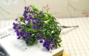 07 purple Loveplus7-fork зеленая имитация пластиковая искусственная трава листья растение для дома свадебное украшение Клевер растение - Цвет: 07 purple