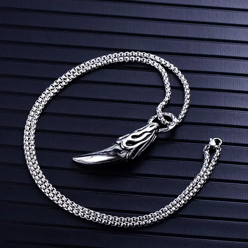 ZFVB винтажный волчий Клык Мужская подвеска ювелирные изделия ожерелья из