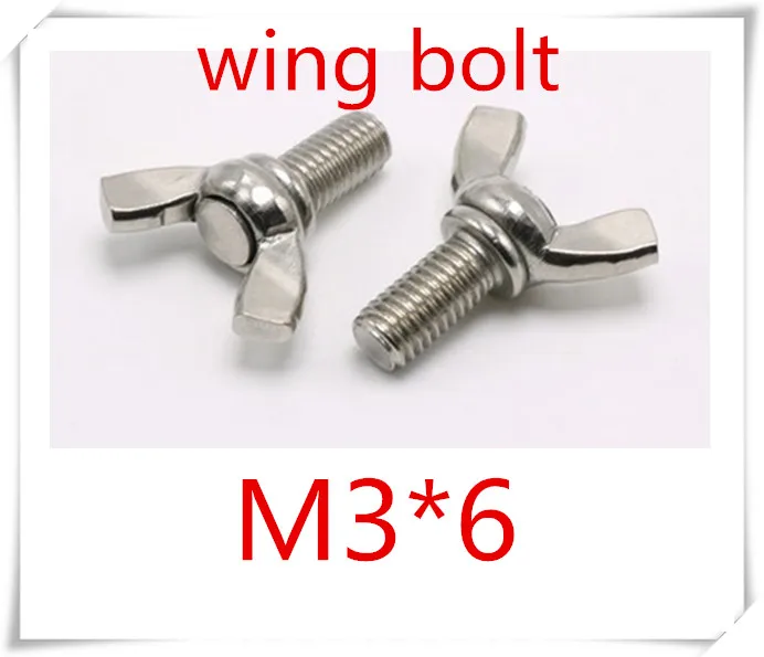 20 шт. болт бабочка из нержавеющей стали 304 М3*6|wing bolt|screw boltbutterfly bolts |