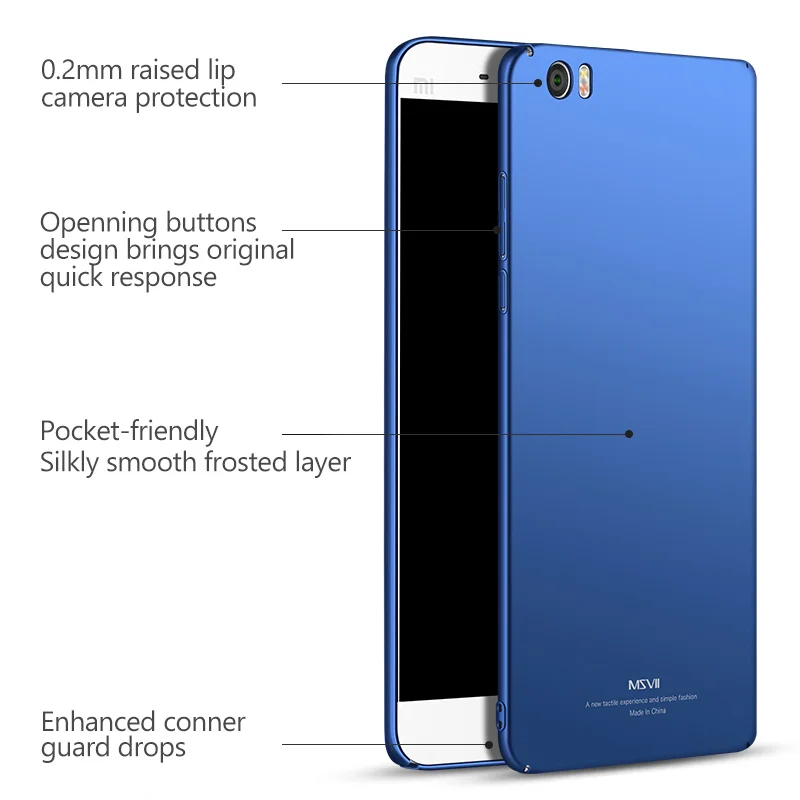 Роскошный чехол MSVII для Xiaomi mi 5 xiaomi mi5 pro prime Жесткий Чехол из поликарбоната задняя