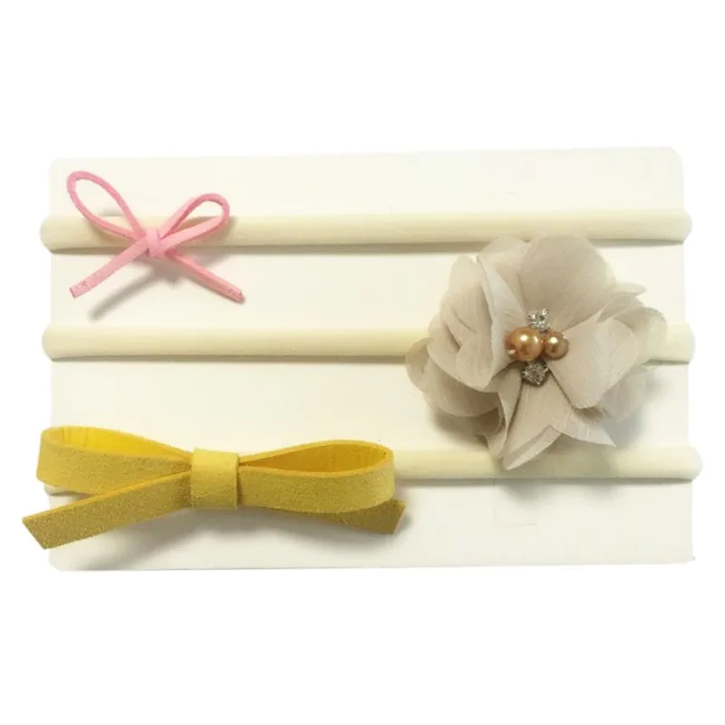 3 Pcs/Set Kids Baby Girl Floral Bow Elastic Headbands Princess Holiday Party Hair Accessories Photography Headwear | Детская одежда и