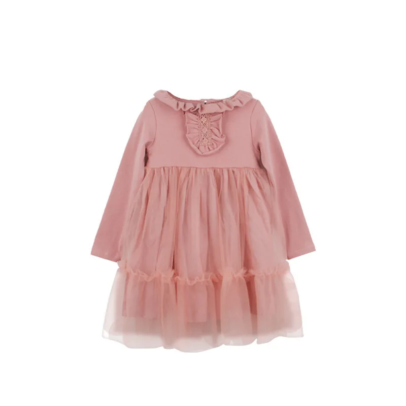 school mesh patchwork cotton baby girl 2018 autumn winter Christmas pink teenage kids dresses for girls long sleeves clothing | Детская