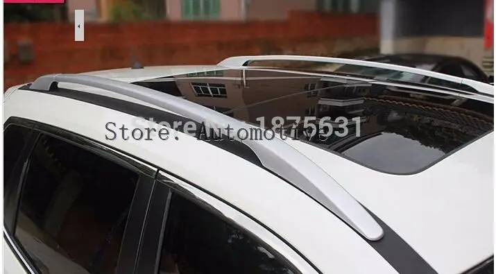 Алюминиевый сплав! Серебряный багажник на крышу боковые рельсы для Nissan Rogue X-trail