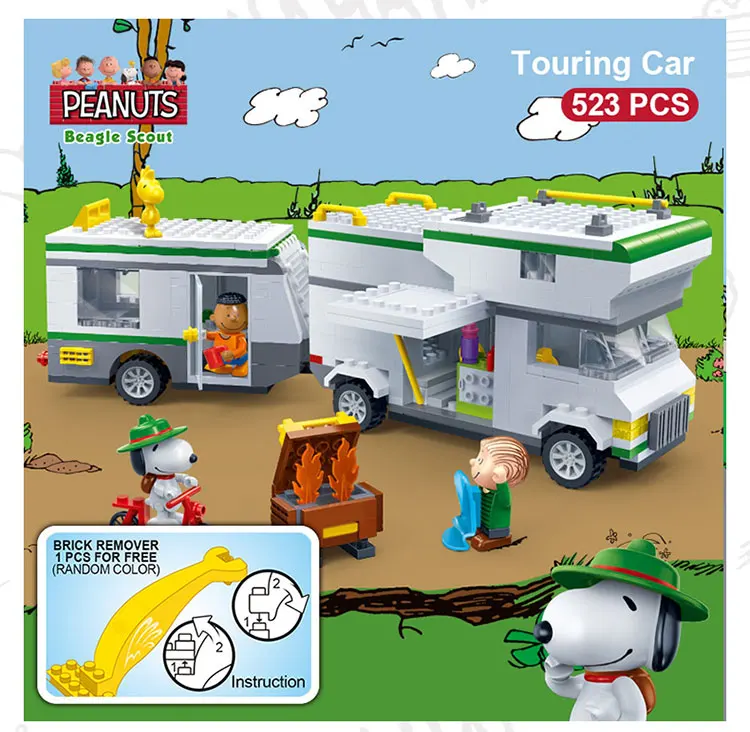 BanBao, горячая Snoopy, арахис, IP фигурка, пластиковые строительные блоки, игрушки для детей, обучающая модель, DIY Кирпичи, совместимый бренд