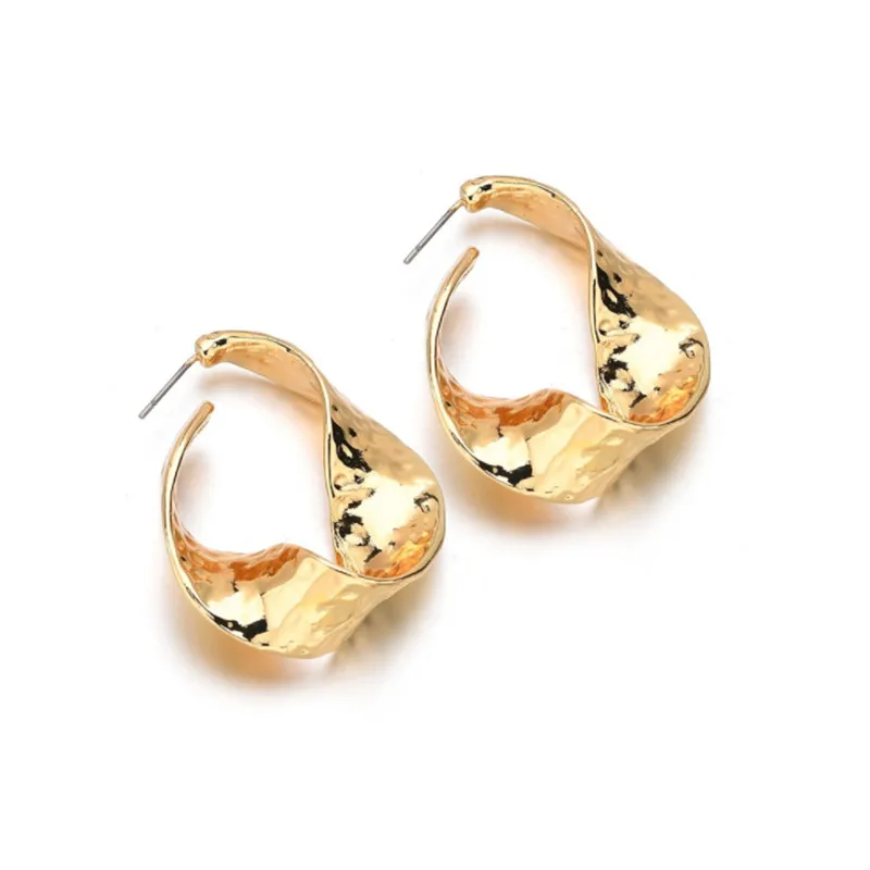 2019 Fashion Earrings Jewelry Gold Metal Irregular Geometric Earring For Women Boucle d'oreille | Украшения и аксессуары
