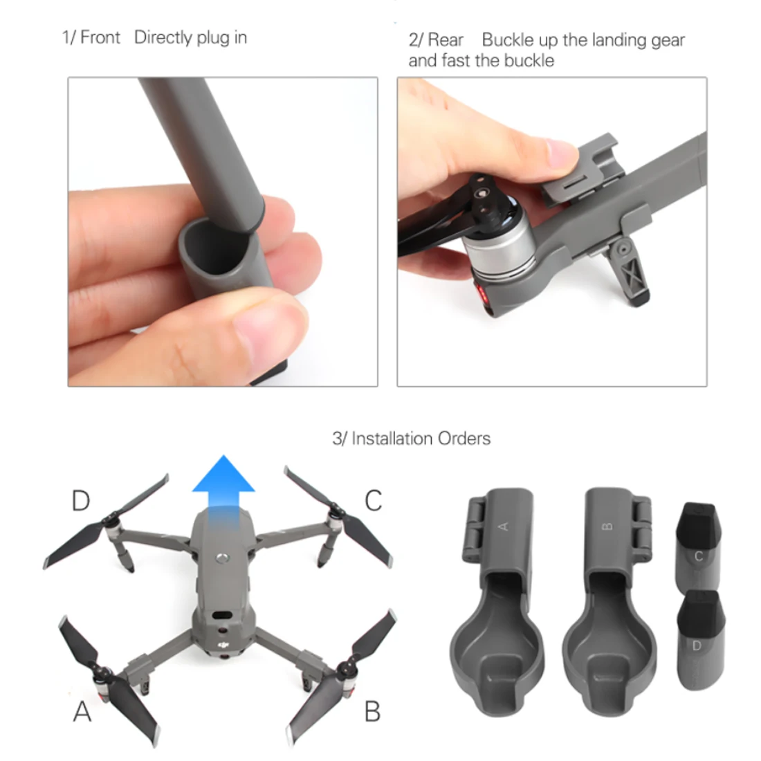 Складной Hightened увеличение шасси ног табурет дети стабилизаторы для DJI MAVIC 2 PRO/MAVIC 2 ZOOM в сложенном виде с дроном
