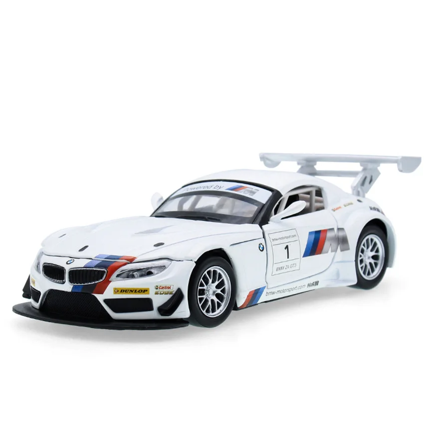 1:32 Z4 GT3 модель игрушечного автомобиля из сплава потяните назад детские игрушки